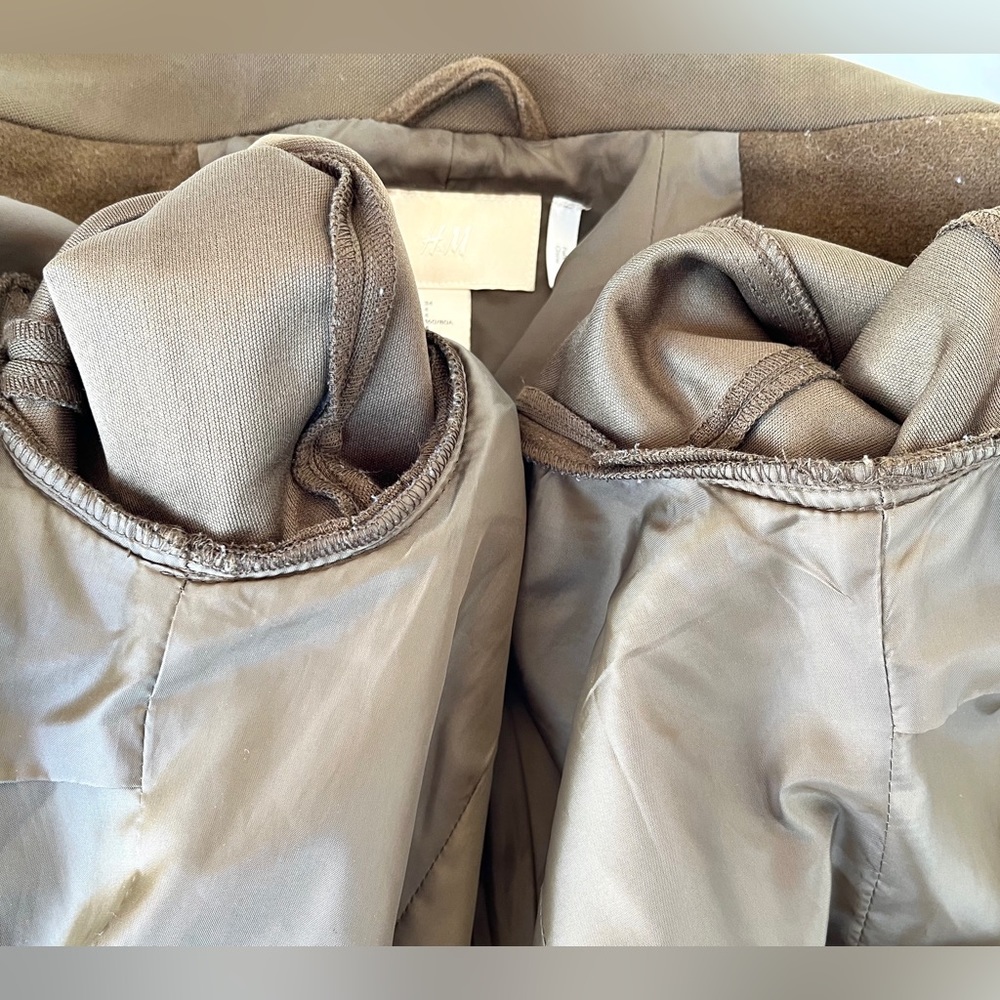 H&M | Cropped Olive Wool Jacket - Picture 10 of 16